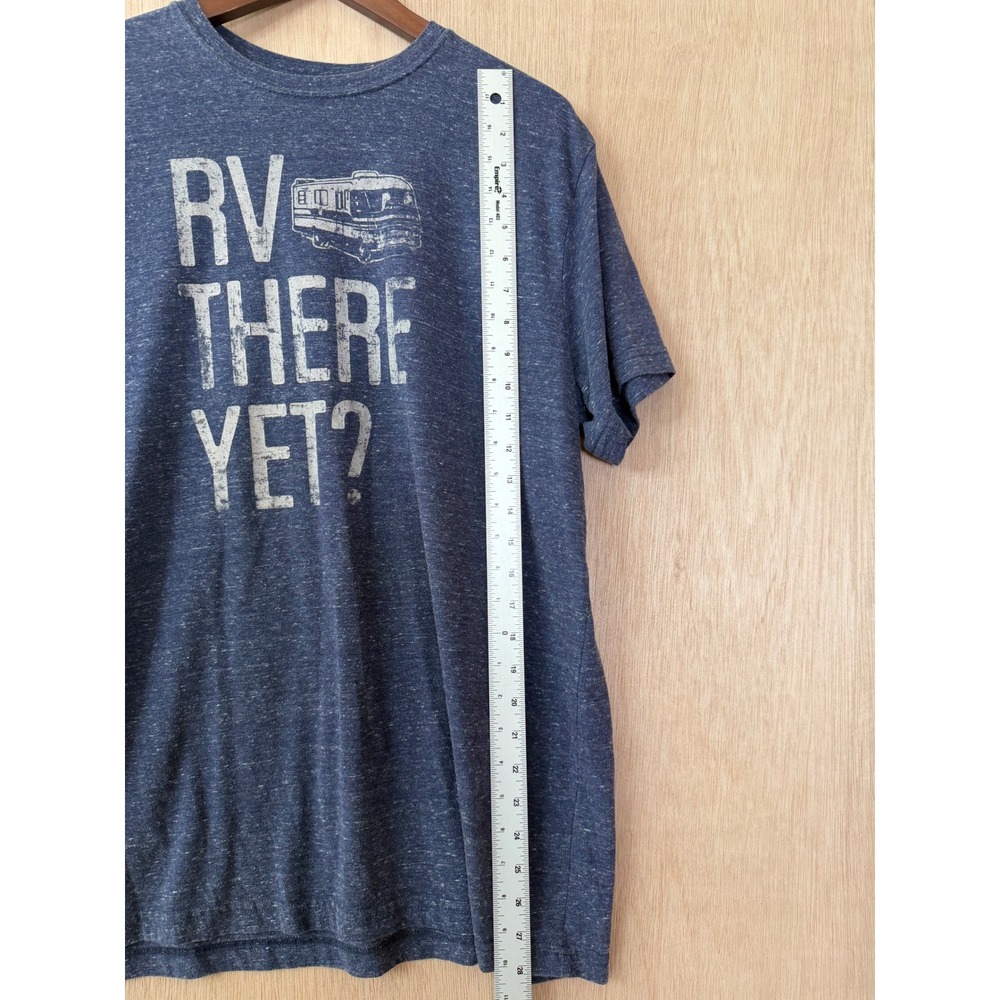 RV There Yet? Graphic Tee Blue Heather Short Sleeve T-Shirt Men Large - Picture 3 of 4